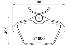 Sada brzdových destiček, kotoučová brzda HELLA PAGID 8DB 355 018-291