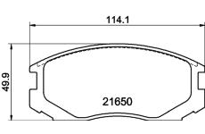 Sada brzdových destiček, kotoučová brzda HELLA PAGID 8DB 355 017-161