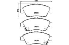 Sada brzdových destiček, kotoučová brzda HELLA PAGID 8DB 355 016-461