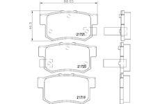 Sada brzdových destiček, kotoučová brzda HELLA PAGID 8DB 355 016-451