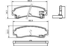 Sada brzdových destiček, kotoučová brzda HELLA PAGID 8DB 355 016-731