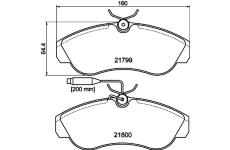 Sada brzdových destiček, kotoučová brzda HELLA PAGID 8DB 355 018-151