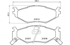 Sada brzdových destiček, kotoučová brzda HELLA PAGID 8DB 355 008-211