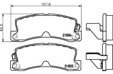 Sada brzdových destiček, kotoučová brzda HELLA PAGID 8DB 355 006-431