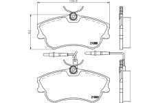 Sada brzdových destiček, kotoučová brzda HELLA PAGID 8DB 355 019-261