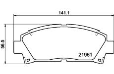 Sada brzdových destiček, kotoučová brzda HELLA PAGID 8DB 355 016-721