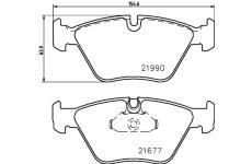 Sada brzdových destiček, kotoučová brzda HELLA PAGID 8DB 355 010-711