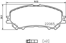 Sada brzdových destiček, kotoučová brzda HELLA PAGID 8DB 355 021-861