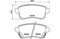 Sada brzdových destiček, kotoučová brzda HELLA PAGID 8DB 355 040-811