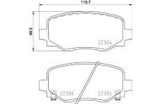 Sada brzdových destiček, kotoučová brzda HELLA PAGID 8DB 355 025-481