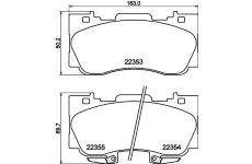 Sada brzdových destiček, kotoučová brzda HELLA PAGID 8DB 355 040-671