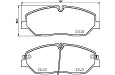 Sada brzdových destiček, kotoučová brzda HELLA PAGID 8DB 355 025-751