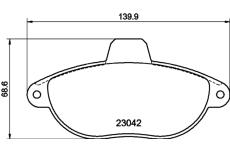 Sada brzdových destiček, kotoučová brzda HELLA PAGID 8DB 355 019-251