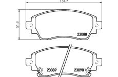 Sada brzdových destiček, kotoučová brzda HELLA PAGID 8DB 355 017-101