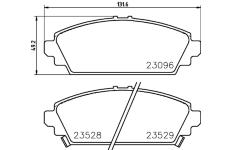 Sada brzdových destiček, kotoučová brzda HELLA PAGID 8DB 355 017-261