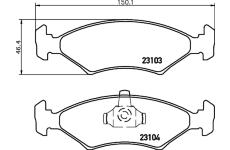 Sada brzdových destiček, kotoučová brzda HELLA PAGID 8DB 355 008-331