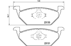 Sada brzdových destiček, kotoučová brzda HELLA PAGID 8DB 355 008-591