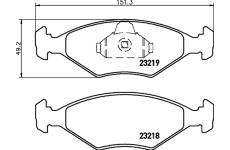 Sada brzdových destiček, kotoučová brzda HELLA PAGID 8DB 355 008-381