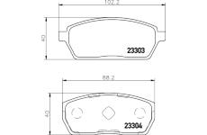Sada brzdových destiček, kotoučová brzda HELLA PAGID 8DB 355 011-611