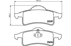 Sada brzdových destiček, kotoučová brzda HELLA PAGID 8DB 355 009-891