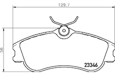 Sada brzdových destiček, kotoučová brzda HELLA PAGID 8DB 355 018-541