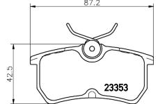 Sada brzdových destiček, kotoučová brzda HELLA PAGID 8DB 355 018-411