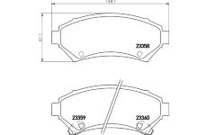 Sada brzdových destiček, kotoučová brzda HELLA PAGID 8DB 355 016-951