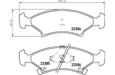 Sada brzdových destiček, kotoučová brzda HELLA PAGID 8DB 355 008-241