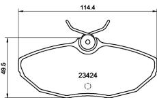 Sada brzdových destiček, kotoučová brzda HELLA PAGID 8DB 355 018-561