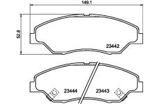 Sada brzdových destiček, kotoučová brzda HELLA PAGID 8DB 355 009-701