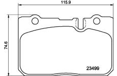 Sada brzdových destiček, kotoučová brzda HELLA PAGID 8DB 355 013-231