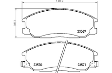 Sada brzdových destiček, kotoučová brzda HELLA PAGID 8DB 355 009-991