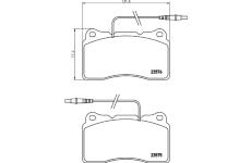 Sada brzdových destiček, kotoučová brzda HELLA PAGID 8DB 355 018-671