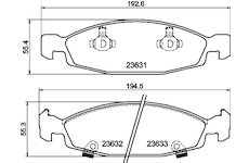 Sada brzdových destiček, kotoučová brzda HELLA PAGID 8DB 355 009-881