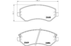 Sada brzdových destiček, kotoučová brzda HELLA PAGID 8DB 355 010-051