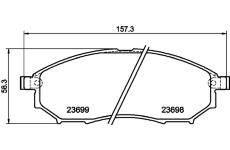 Sada brzdových destiček, kotoučová brzda HELLA PAGID 8DB 355 013-141