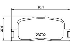 Sada brzdových destiček, kotoučová brzda HELLA PAGID 8DB 355 011-001