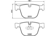 Sada brzdových destiček, kotoučová brzda HELLA PAGID 8DB 355 014-141