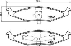 Sada brzdových destiček, kotoučová brzda HELLA PAGID 8DB 355 010-081