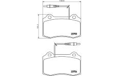 Sada brzdových destiček, kotoučová brzda HELLA PAGID 8DB 355 018-631