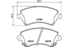 Sada brzdových destiček, kotoučová brzda HELLA PAGID 8DB 355 017-241