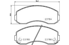 Sada brzdových destiček, kotoučová brzda HELLA PAGID 8DB 355 010-131