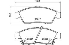 Sada brzdových destiček, kotoučová brzda HELLA PAGID 8DB 355 011-081