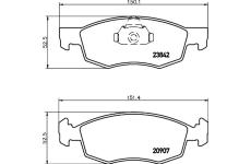 Sada brzdových destiček, kotoučová brzda HELLA PAGID 8DB 355 010-321