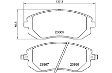 Sada brzdových destiček, kotoučová brzda HELLA PAGID 8DB 355 010-211