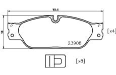 Sada brzdových destiček, kotoučová brzda HELLA PAGID 8DB 355 012-251