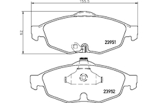 Sada brzdových destiček, kotoučová brzda HELLA PAGID 8DB 355 011-991