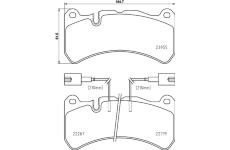 Sada brzdových destiček, kotoučová brzda HELLA PAGID 8DB 355 036-481