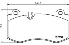 Sada brzdových destiček, kotoučová brzda HELLA PAGID 8DB 355 011-401