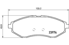 Sada brzdových destiček, kotoučová brzda HELLA PAGID 8DB 355 011-251